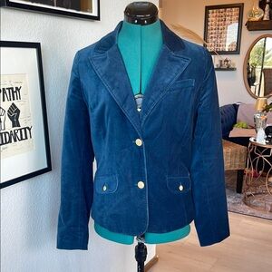 Women's Blue Velvet Blazer